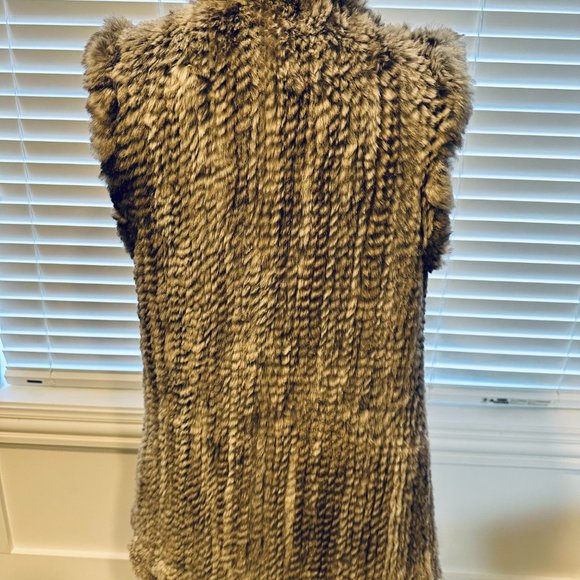 Rabbit Fur Grey Vest | Size S - Picture 2 of 5